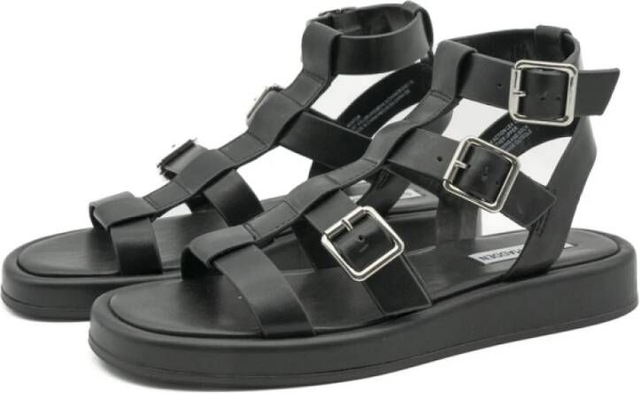 Steve Madden Aviator Black Ss24 Flat Sandals