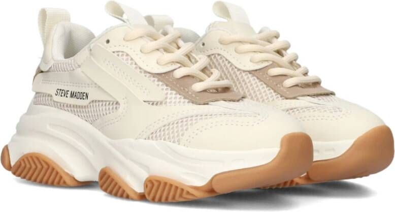 Steve Madden Beige Mesh Lage Sneakers Beige Dames