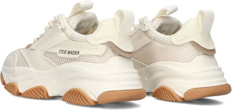 Steve Madden Beige Mesh Lage Sneakers Beige Dames