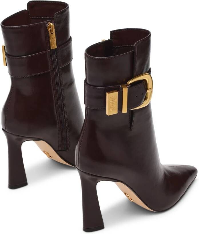 Steve Madden Bruine Leren Enkellaarzen