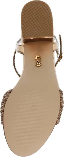 Steve Madden Bruine sandalen met strappy en rhinestone detail