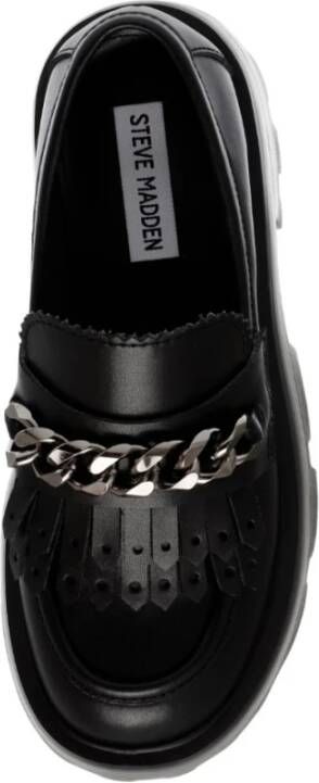 Steve Madden Casual Derby Schoen met Lint en Ketting Zwart Dames