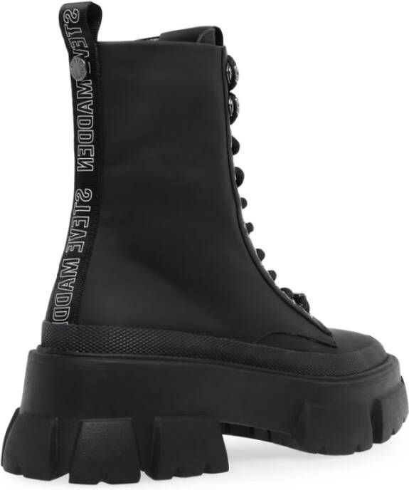 Steve Madden Stijlvolle Veterschoenen Zwart Dames