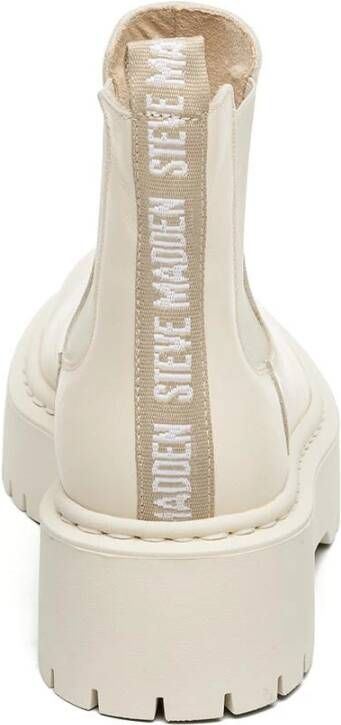 Steve Madden Veerly Boots Bone Suède en Leren Enkellaarzen Beige Dames