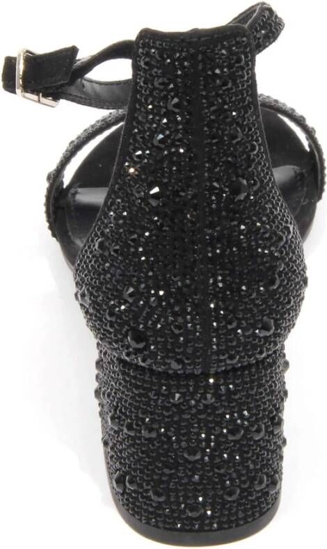 Steve Madden Glitter Sandaal Ireene Zwart Steen