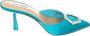 Steve Madden Stijlvolle Blauwe Satijnen Hakken Muiltjes Blauw Dames - Thumbnail 3