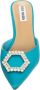 Steve Madden Stijlvolle Blauwe Satijnen Hakken Muiltjes Blauw Dames - Thumbnail 4