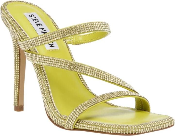 Steve Madden "Neo Strass Hoge Hak Sandalen" Geel Dames
