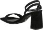 Steve Madden Luxe Suede Sandaal Zwart Model - Thumbnail 4