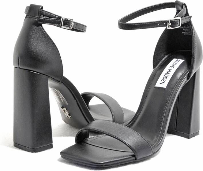 Steve Madden Airy Black Hoge Hak Sandalen Zwart Dames