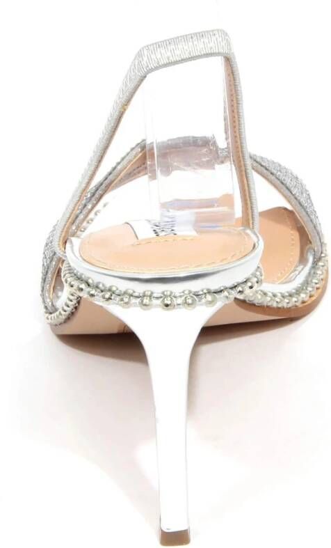 Steve Madden Jannis Zilveren Sandaal met Multi-Strass