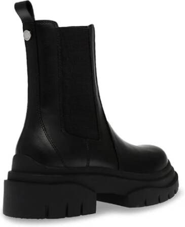 Steve Madden Leren Slip-On Enkellaars Headqrtr Zwart Black Dames