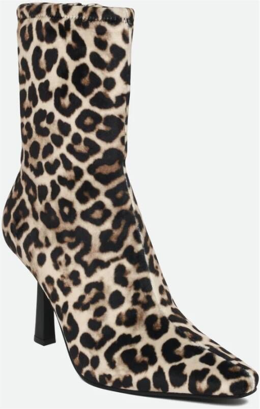 Steve Madden Luipaardprint Puntige Neus Enkellaarsje Multicolor Dames