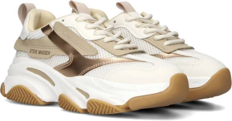 Steve Madden Meisjes Sneakers Jpossession Wit Mesh Brown Dames