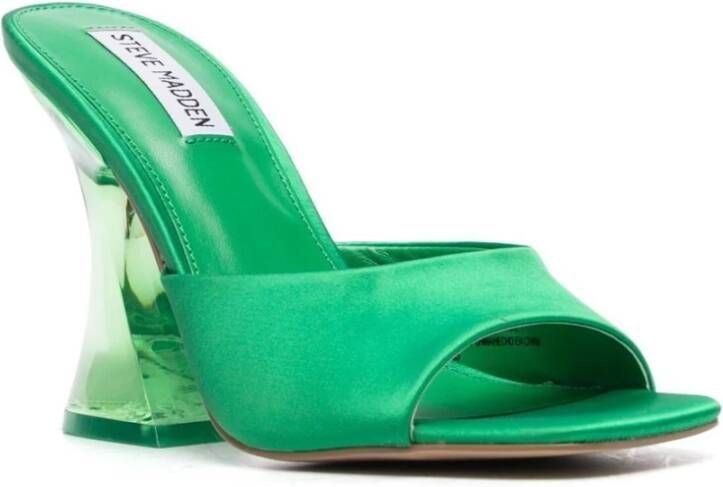 Steve Madden Groene Lipa Satijnen Sandalen Groen Dames