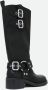 Steve Madden Zwarte Leren DamesHoge Laarzen met Siergesp Black Dames - Thumbnail 4
