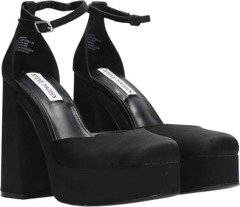 Steve Madden Zwarte platte schoenen met enkelband Zwart Dames