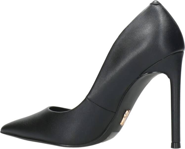 Steve Madden Zwarte Leren Stilettohak Zwart Dames