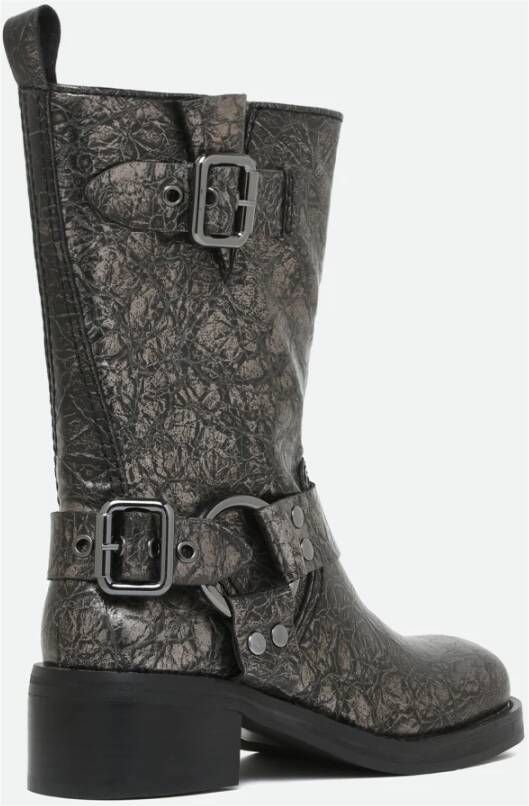 Steve Madden Route Zilveren Laars Gray Dames