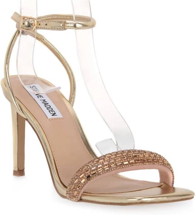 Steve Madden Gouden Verleiding Hoge Hak Sandalen Beige Dames