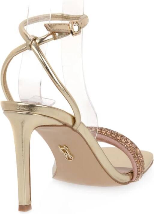 Steve Madden Gouden Verleiding Hoge Hak Sandalen Beige Dames