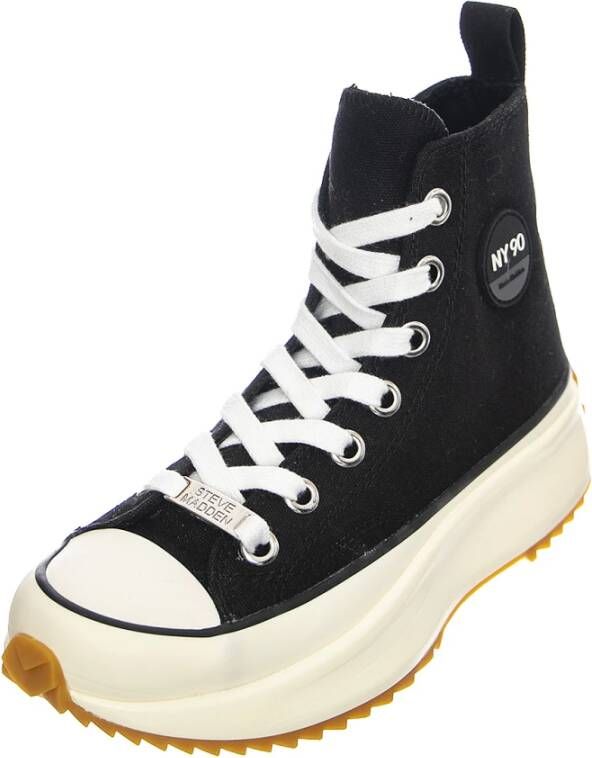 Steve Madden Hoge Sneakers met Veters voor Herfst Winter Black Dames