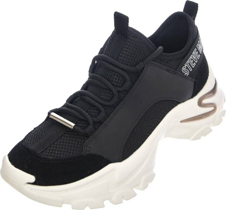 Steve Madden Zwarte Vetersneakers voor Vrouwen Black Dames