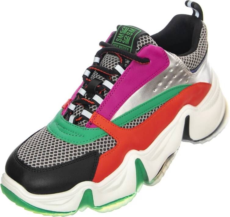 Steve Madden Kleurrijke Lage Vetersneakers Multicolor Dames