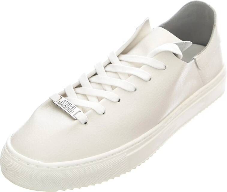 Steve Madden Witte Lage Profiel Veterschoenen White Dames