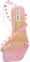 Steve Madden Studded Roze Enkelband Hoge Hakken Pink Dames - Thumbnail 2