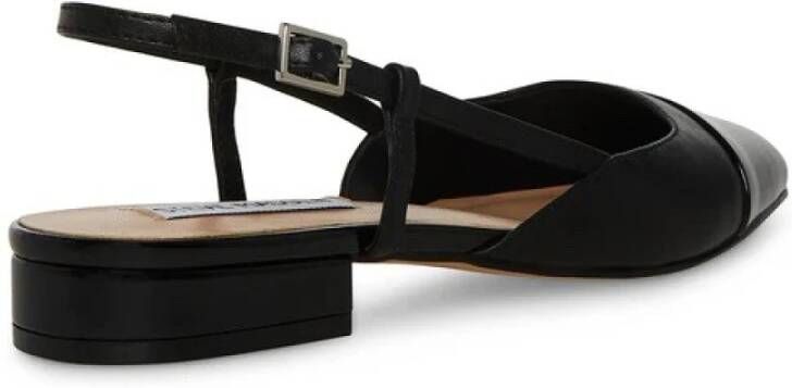 Steve Madden Zwarte Leren Ballerina's