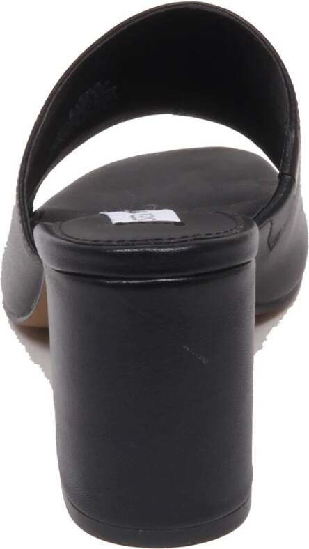 Steve Madden Zwarte leren sandaalschoen
