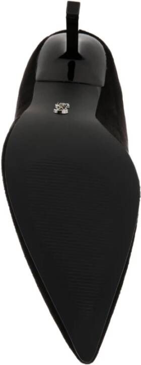 Steve Madden Zwarte Microsuede Intruder Hoge Laars Zwart Dames
