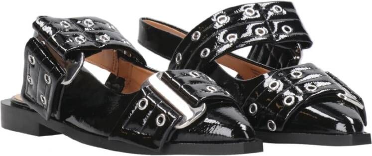 Steve Madden Lak Ballerina`s van Patent Leder Black Dames