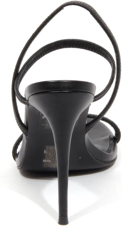 Steve Madden Zwarte stoffen sandaal met 11 8 cm hak
