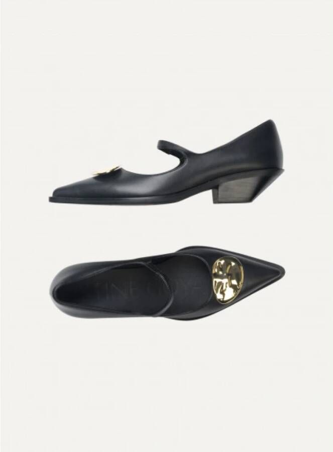 Stine Goya Zwarte Mary Jane Kitten Hak Schoenen