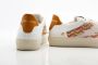 Stokton Beige Wit Leren Sneaker met Jute Detail Multicolor Dames - Thumbnail 4