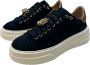 Stokton Blauwe Suède Platform Sneakers met Charms Blue Dames - Thumbnail 2