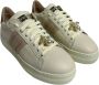Stokton Crème Leren Sneakers met Metalen Logo White Dames - Thumbnail 2