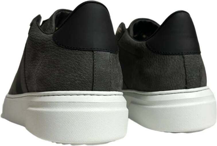 Stokton Grijze Nabuk Sneakers met Elastiek Gray Heren