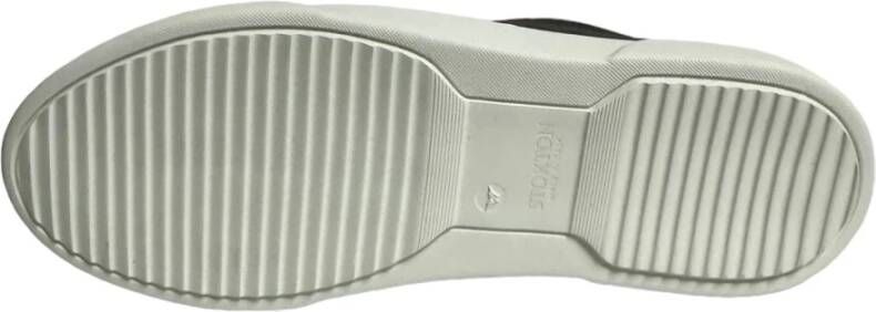 Stokton Grijze Nabuk Sneakers met Elastiek Gray Heren