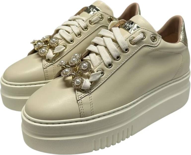 Stokton Leren Sneaker met Verwijderbare Accessoires White Dames