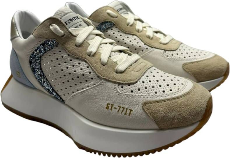 Stokton Sneaker van geperforeerd leer en suède Multicolor Dames