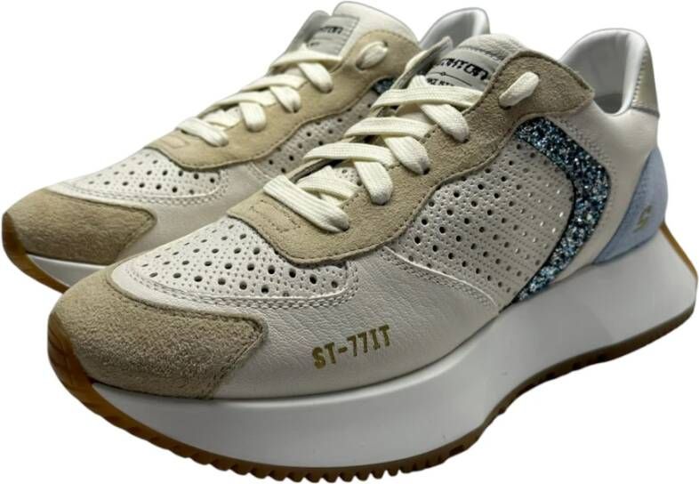 Stokton Sneaker van geperforeerd leer en suède Multicolor Dames