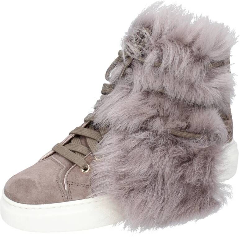 Stokton Suede Enkellaarzen voor vrouwen Beige Dames