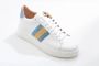Stokton Witte Leren Glitter Detail Sneaker Multicolor Dames - Thumbnail 2