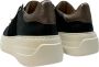 Stokton Zwarte leren sneaker met roségoud Black Dames - Thumbnail 4