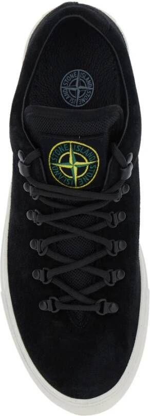 Stone Island Suede Low-Top Sneakers met Veters