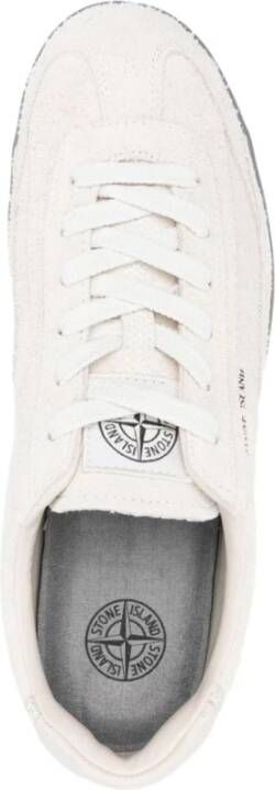 Stone Island Witte Sneakers met Kompass Logo White Heren