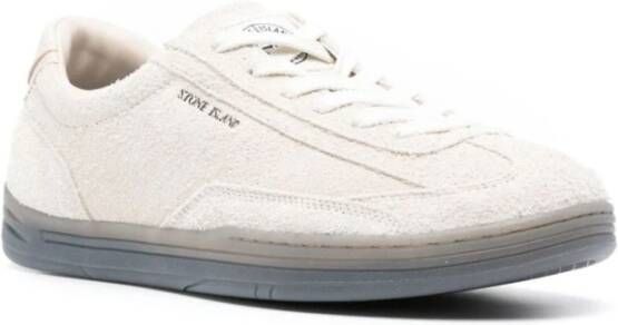 Stone Island Witte Sneakers met Kompass Logo White Heren